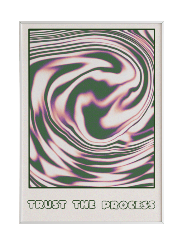 Trust the process vert et rose