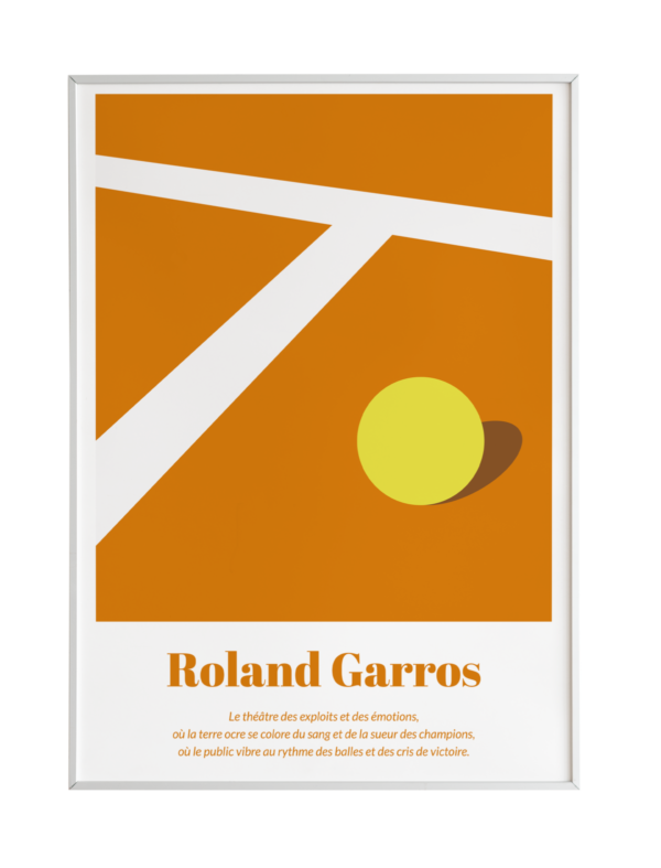 Affiche Roland Garros Orange rouge
